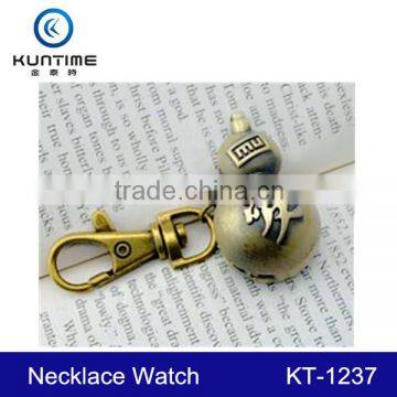 Bronze Lovely Vintage Digital Watch Cucurbit Design Quartz Necklace Watch Watch