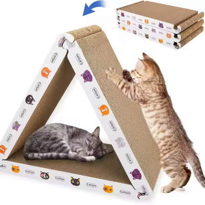 MEOW LOVE Cat Scraper Board Side Cat Scraper Pad After Cat Scraper Design Triangle photo-5