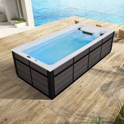 5.5m Wholesale Home Swimming Pool Fiberglass Swimming Pool Garden Therapy Swimming Pool Hot Tub Combo