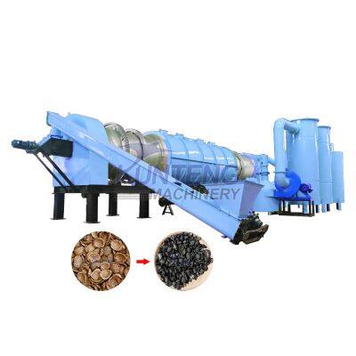 2T/H Rotary Drum Horizontal Airflow Carbonization Furnace Sawdust Briquette Charcoal Making Machine