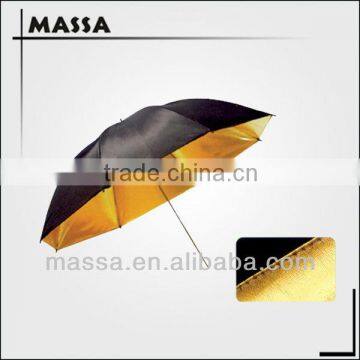 33" Photo Studio Reflective Black Golden Umbrella