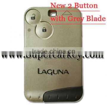 Best quality 2 Button Remote Card Key Shell For Renault Laguna With Grey Key