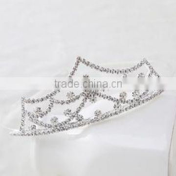 Silver Crystal Rhinestone Royal Princess Wedding Bridal Pageant Prom Tiara Crown photo-2