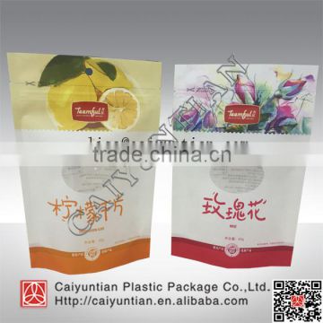 stand up resealable dried food poly plastic package bag