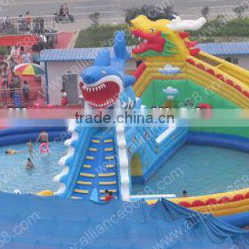 inflatable water park games inflatable water slide with pools