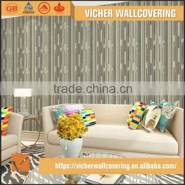 Eco-Friendly Classic Stripe Style Style PVC Material Top Quality Fashion Wallpaper