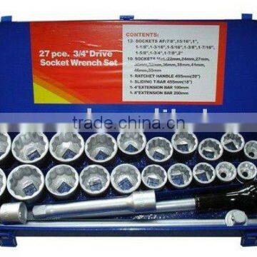 3/4" drive 27pcs auto repair workshop socket wrench set