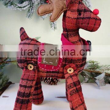 New Design Stuffed Cloth Reideer Toy for Christmas/Wholesale Stuffed Standing Moose/Soft Christmas Toy Fabricc Art Reindeer photo-2