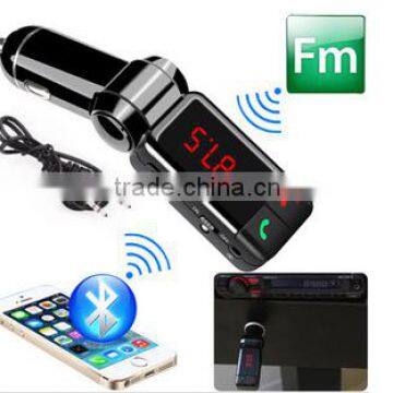 BC06 on-board mp3 bluetooth hands-free phone car charger USB FM transmitters double USB interface2015