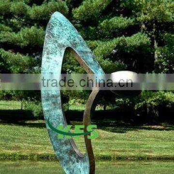 Bronze modern art polished sculpture