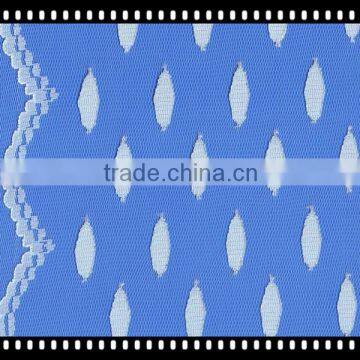 Simple design white color lace fabric for curtain