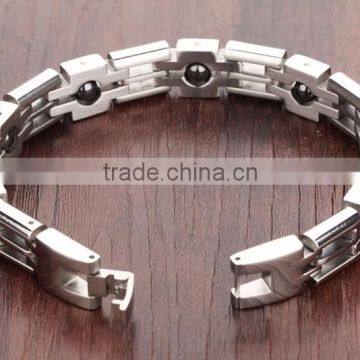 Stainless Steel Wristband Link Chain Men's Hematite Ball Link Chain Bracelets For Men And Women photo-4