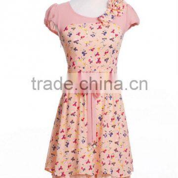 Ladies chiffon printed pretty dresses