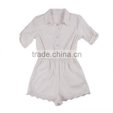 White lady overalls pants women uniforms dresses female clothes design