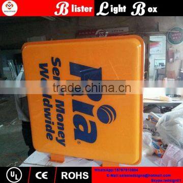 3D advertising outdoor waterproof round forming blister light box