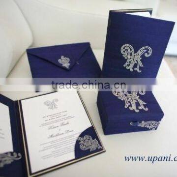 Silk Embroidered Wedding Invitations photo-4