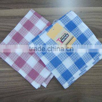 China supplier cotton red and bule check face cloth