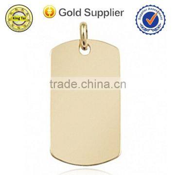 Promotional hot sale high quality metal customized gold plated dog tag