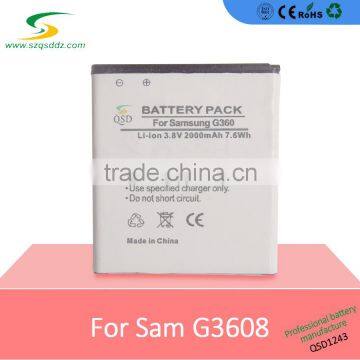 mobile phone battery making for samsung G360/G3608/EG-BG360CBC from QSD wholesaler