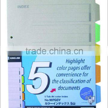 Index paper - 5 color sheets (2 holes)