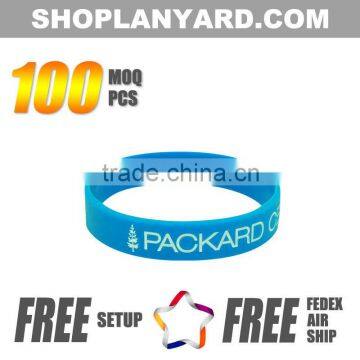 Custom Debossed Silicone Wristband With Color Filled                        
                                                Quality Choice