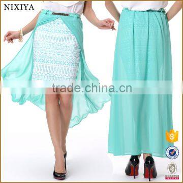 Printed Fashion Short Front and Long Back Skirts Designs Wholesale China