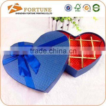 Custom Paper Gift Box Heart Shape Chocolate Packaging Box