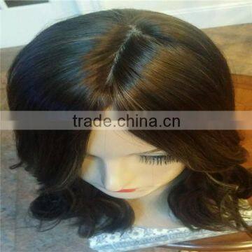 Factory price silk top jewish kosher human hair wig