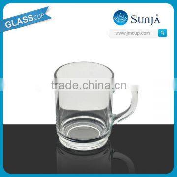 SH24 China machine prseed glass milk mug clear transparent glass drinking mug cup
