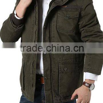 2014 new Pure cotton men's winter cotton-padded jacket