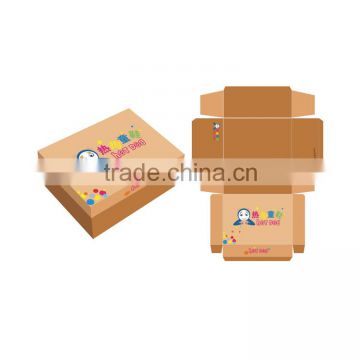 2016 one piece corrugated cardboard shoe packaging and storaging box