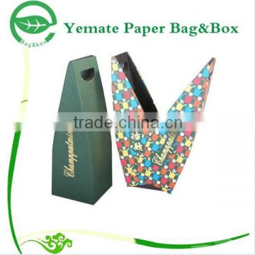 top quality different types decorative paper cardboard packaging beauty wine bottle box