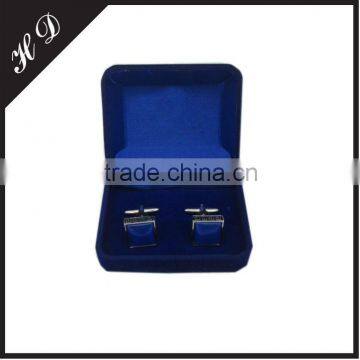 2014 popular custom black velvet cufflinks box