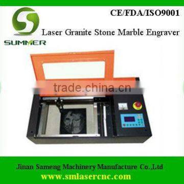 Stone engraving machine on polished granite plates
