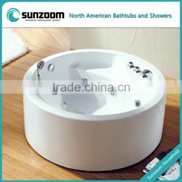 luxury round acrylic hot tub,round massage bathtub,whirlpool tubs