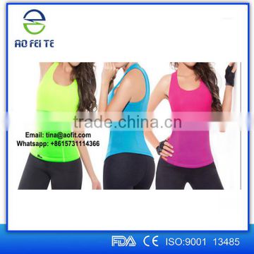 Aofeite Hot selling Product Neoprene Shaper Sweat Suit Gym Vest for Women New neoprene slimming vest