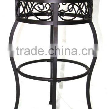 Antique style metal bar stool without back
