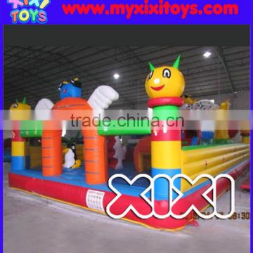 Hot sale inflatable fun city trampoline for kids, children jumping inflatable trampoline