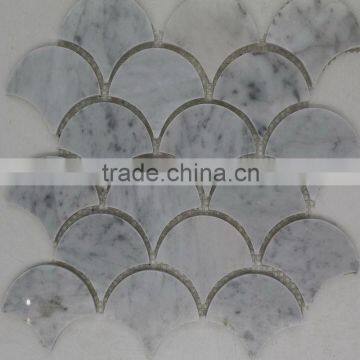 Bianco White Carrara Marble Mosaic Design