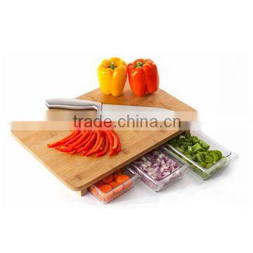 Wood Cutting Board With Drawer