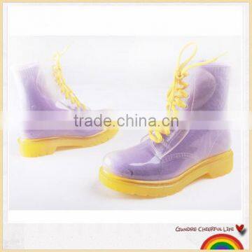 Transparent fashionable waterproof PVC rain boots