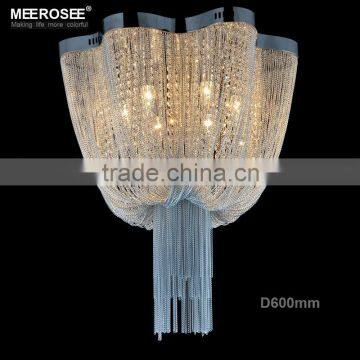 Silver Aluminum Chandelier Modern Crystal for Restaurants MD2608