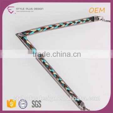 N72583B01 Delicate Layered Thin Gold Chain Bohemian Rhinestone Gps In Necklace photo-2