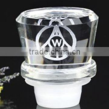 crystal factory directly sale K9 AAA crystal material crystal glass bottle stopper for hot selling