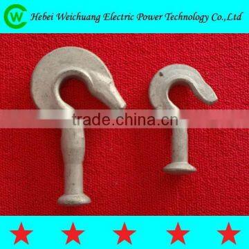 High quality OEM hot dip galvanized pole line hardware drop steel ball end hook China supplier