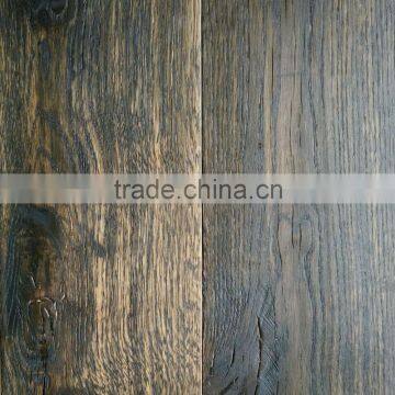 Multilayer Aged Oak Wood Flooring With Black Grain Design photo-6