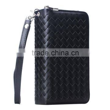 Weave PU Leather Wallet Mobile Phone Cover For Iphone 6s Plus