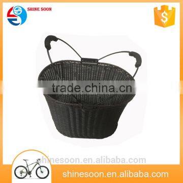 cusotm size black cheap square wicker basket with handle