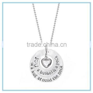 Love You a Bushel & a Peck Necklace Stainless Steel Top Selling