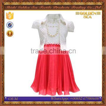 fashion chiffon fabric hand-stitched baby frock designs